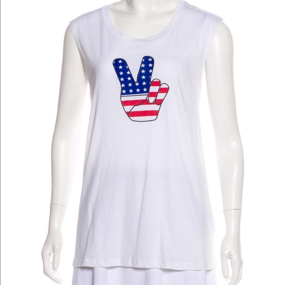 NWT Rebecca Monkoff Peace sign top